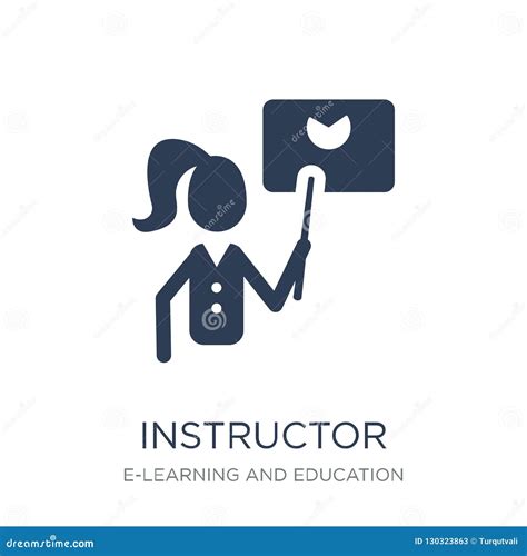 Instructor Icon. Trendy Flat Vector Instructor Icon on White Background from E-learning and ...