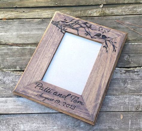 Personalized picture frame rustic wedding photo frame love | Etsy ...