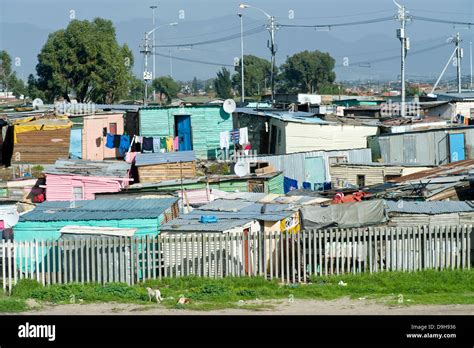 Township in Gugulethu area along N2 highway, Cape Town, South Africa Stock Photo - Alamy