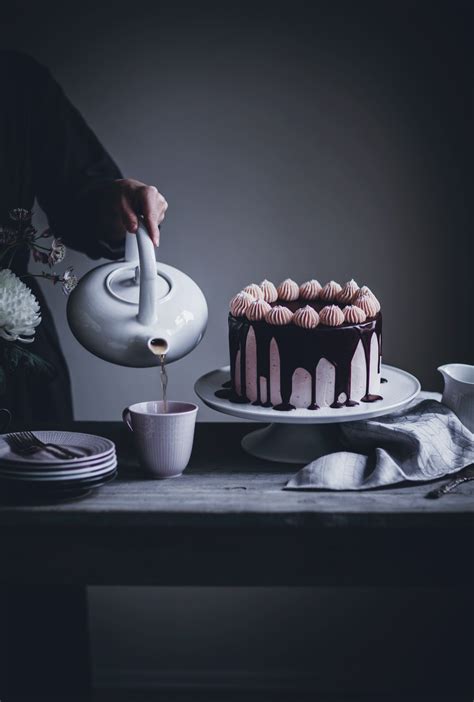 Chocolate Cake with Strawberry Buttercream and Dark Chocolate Glaze - The Swedish Grace cake ...