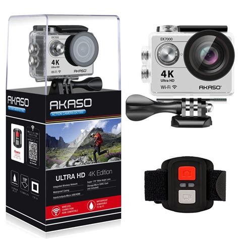 AKASO EK7000 4K Ultra HD 1080P Sports Action Camera WIFI Waterproof LCD ...