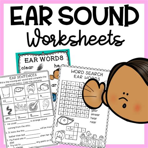 EAR Sound Worksheets - Made By Teachers