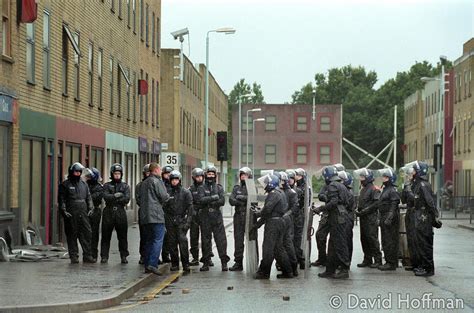 David Hoffman Photo Library | Police officers being trained in riot control tactics at the ...