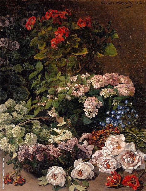 Spring Flowers 1864 by Claude Monet | Oil Painting Reproduction