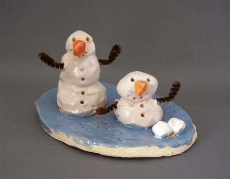 clay snowmen | Clay crafts for kids, Toy story crafts, Clay