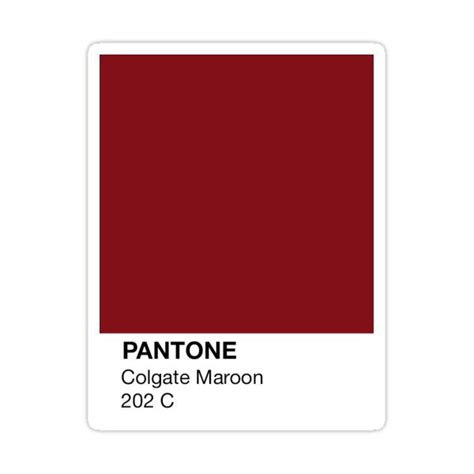 "Colgate University Maroon Pantone" Sticker for Sale by univstickers | Colgate university ...