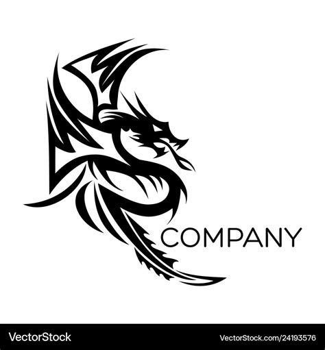 Modern dragon logo Royalty Free Vector Image - VectorStock