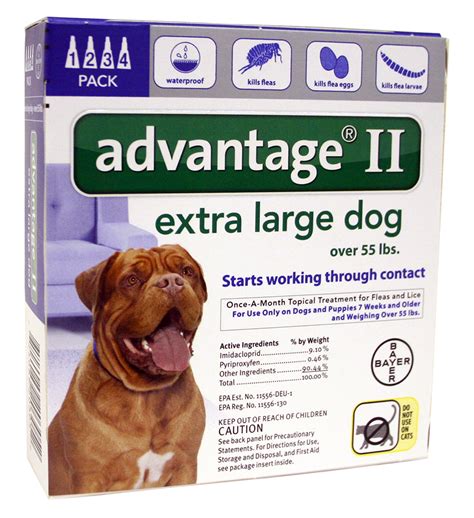 Advantage II for Dogs over 55 lbs 4 Month Supply