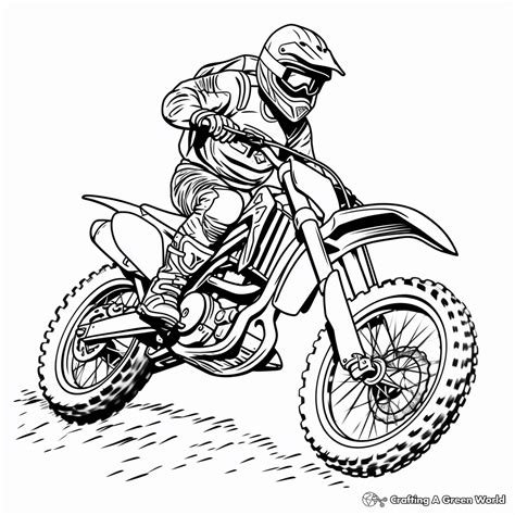 Dirt Bike Coloring Page