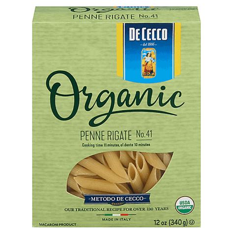 De Cecco Organic No. 41 Penne Rigate 12 oz | Pasta & Pasta Sauce | Festival Foods Shopping