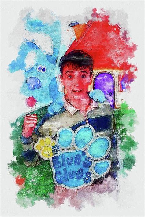 TV Show Blue s Clues Mixed Media by Franz Elvie - Fine Art America