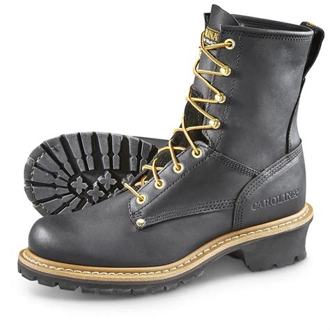 Carolina Logger Steel Toe Work Boots, Black - 645627, Work Boots at ...