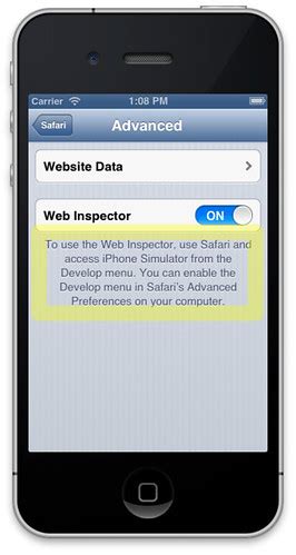 Nice! You can now use Safari Web inspector with Mobile Saf… | Flickr