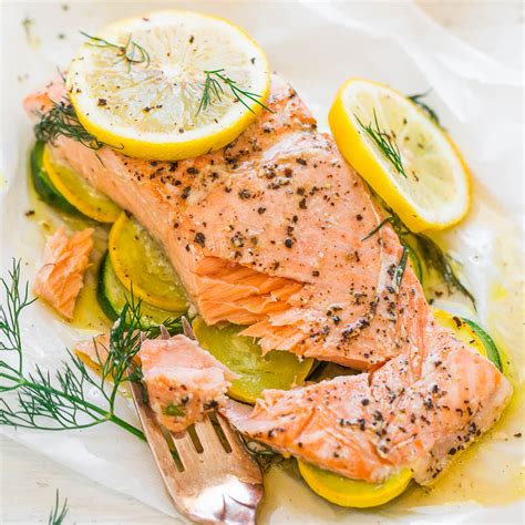 Lemon Dill Salmon in Parchment (+ Veggies!) - Averie Cooks