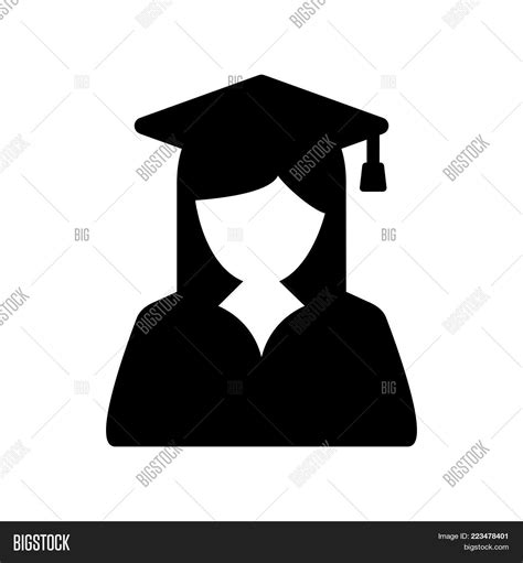 Graduate Student Icon Vector & Photo (Free Trial) | Bigstock