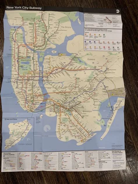 NYC SUBWAY MAP Aug 2023 New York City MTA Transit Rail Collectible Souvenir £3.59 - PicClick UK