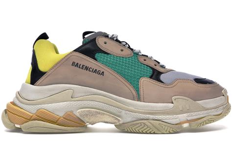 Balenciaga Triple S Beige Green Yellow (2018 Reissue) Men's ...