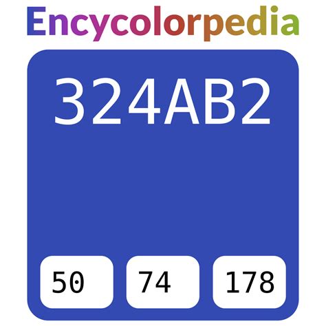 Violet-blue / #324ab2 Hex Color Code | Hex color codes, Hex colors, Color coding
