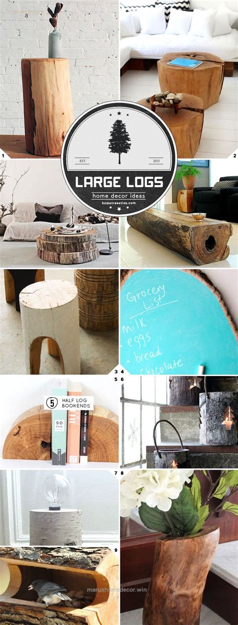 Inexpensive DIY Log Furniture Ideas Logs can be turned into pretty inexpensive f... - Marushis ...