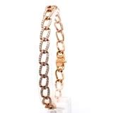 Rose gold 18k open link bracelet - Isaac Jewelers