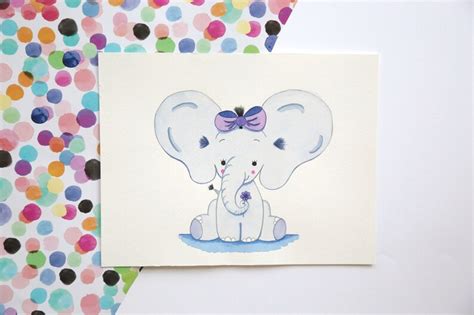 Elephant Nursery Ideas Purple Nursery Set Baby Art - Etsy