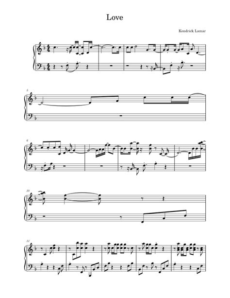 Love - Kendrick Lamar Sheet music for Piano (Solo) | Musescore.com