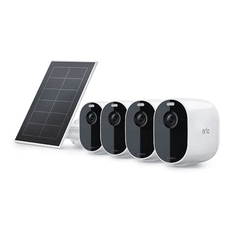 Restored ARLO ESSENTIALS VMK2430-1SCNAS Spotlight Camera + Solar Panel (4 Cameras + 1 Solar ...