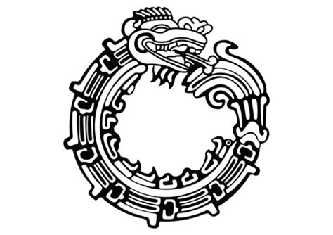 Aztec Creation myths, this is a symbol representing Quetzalcoatl; the feathered serpent god who ...