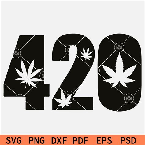 420 Weed SVG, 420 Marijuana SVG, 20th April Day SVG