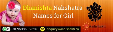 Latest Dhanishta Nakshatra Names for Girl | +91 9538602626