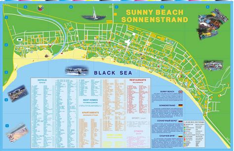 Карти / Maps: Карта на Слънчев бряг /Map of Sunny Beach /Sonnenstrand