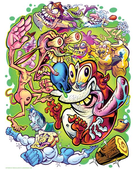 Ren and Stimpy Tribute 11"x14" Art Print - Flyland Designs, Freelance ...