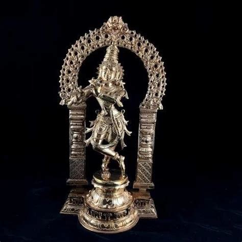 Krishna Playing Flute Statue at Rs 33000 | Bronze Sculpture in ...