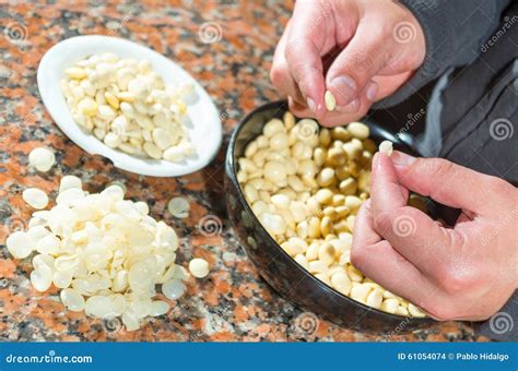 Closeup Peeling, before and after Bowls with Stock Photo - Image of ingredients, boil: 61054074