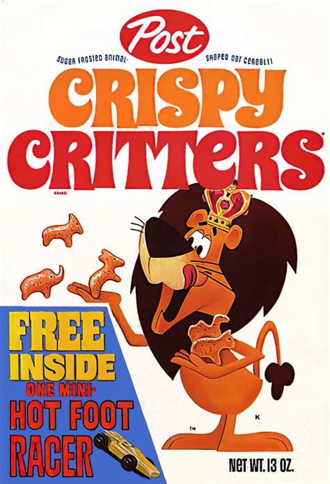 Vintage Crispy Critters: Animal-shaped Post cereal debuted in the '60s, and relaunched in the ...