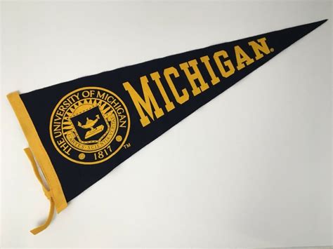 Vintage University Of Michigan Felt Pennant 1817 Seal USA Made in 2020 ...