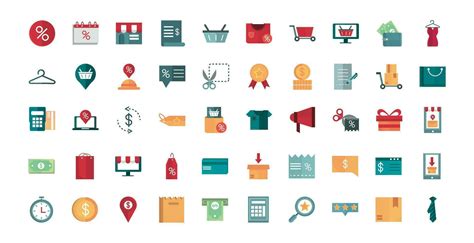 Commerce and business icon set 30773187 Vector Art at Vecteezy