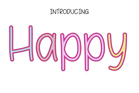 Happy Font by Ch LABART · Creative Fabrica