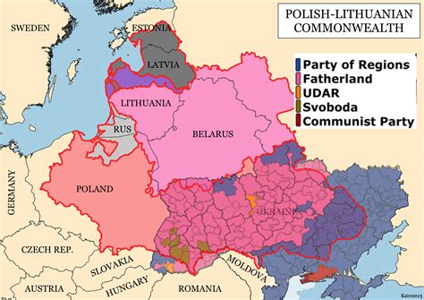 The borders of the Polish-Lithuanian Commonwealth can still be seen in ...