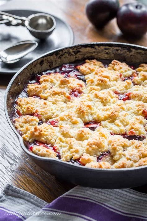 Easy Plum Cobbler - Saving Room for Dessert