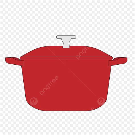 Big Pot Clipart Vector, Big Red Pot Clip Art, Clipart, Pot, Enamel Pot ...