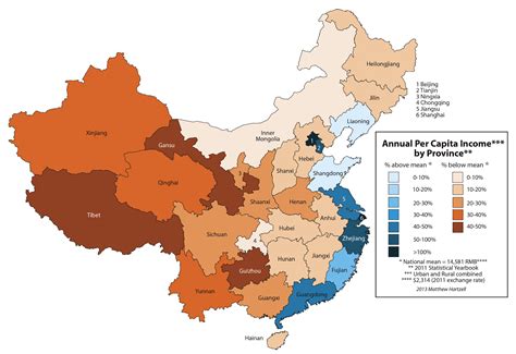 Annual Per Capita Income by Province in China [1600x1099] : r/MapPorn