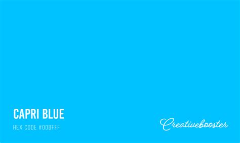 All About Color Capri Blue (Color Codes, Meaning and Pairings) – CreativeBooster