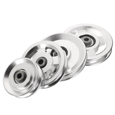 New 73/95/110/114mm Aluminum Alloy Bearing Pulley Wheels Gym Fitness Equipment Parts Accessories ...