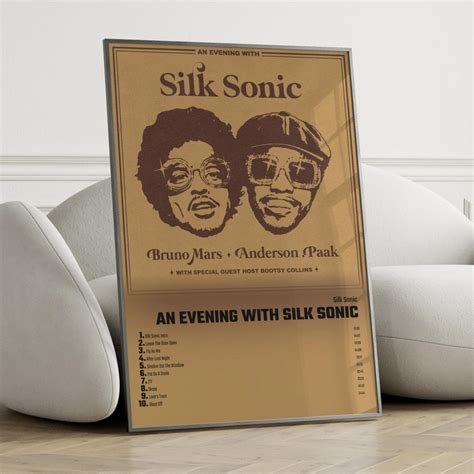 Silk Sonic an Evening With Silk Sonic Album Cover Poster Wall Art, Silk Sonic, an Evening With ...