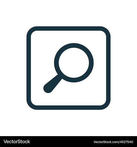 Search icon rounded squares button Royalty Free Vector Image