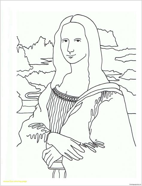 Mona Lisa Coloring Page at GetColorings.com | Free printable colorings ...