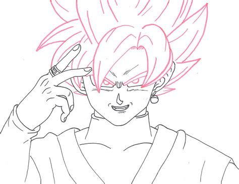 Goku Black Rose Drawing Face - Dremof Bieber