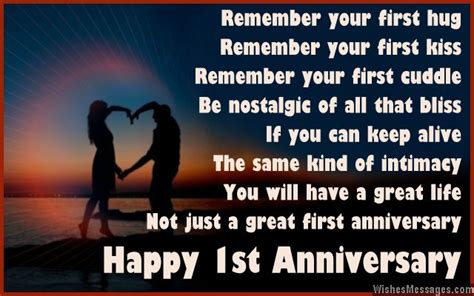 1st Anniversary Poems for Couples: Happy First Wedding Anniversary Poems – WishesMessages.com