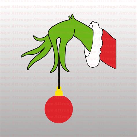 Grinch Hand Svg Grinch Svg Grinch Hand With Ornament Svg Etsy Hand ...